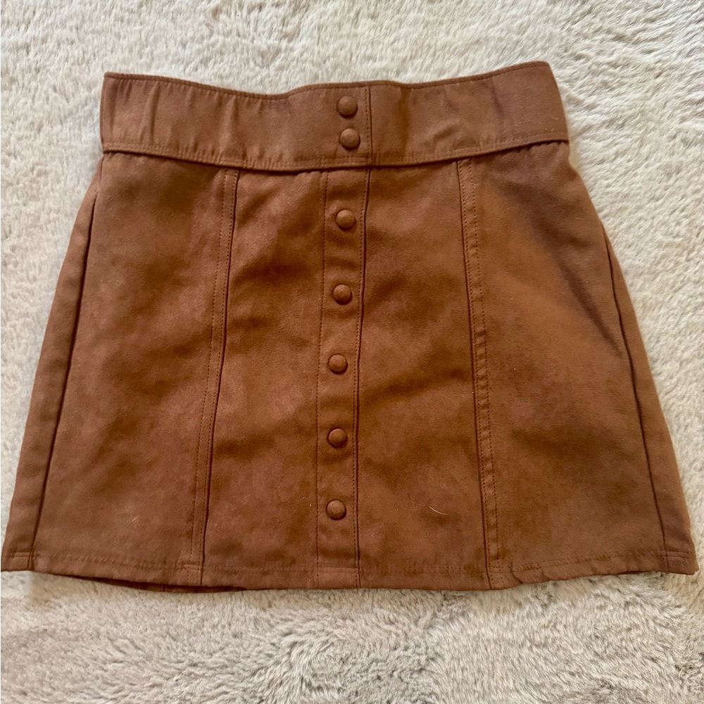 Abercrombie & Fitch Kids suede brown skirt
